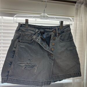 American Eagle Outfitters Asymmetrical Denim Skirt - Light Blue